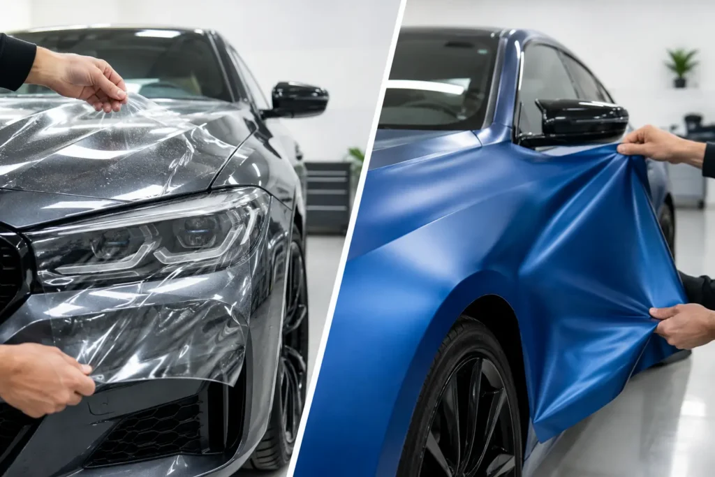 Paint Protection Film Versus Wrap for Your Car